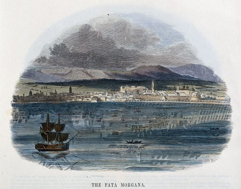 Charles H Whymper. Geography: a mirage in the straits of Messina. Wellcome Collection
